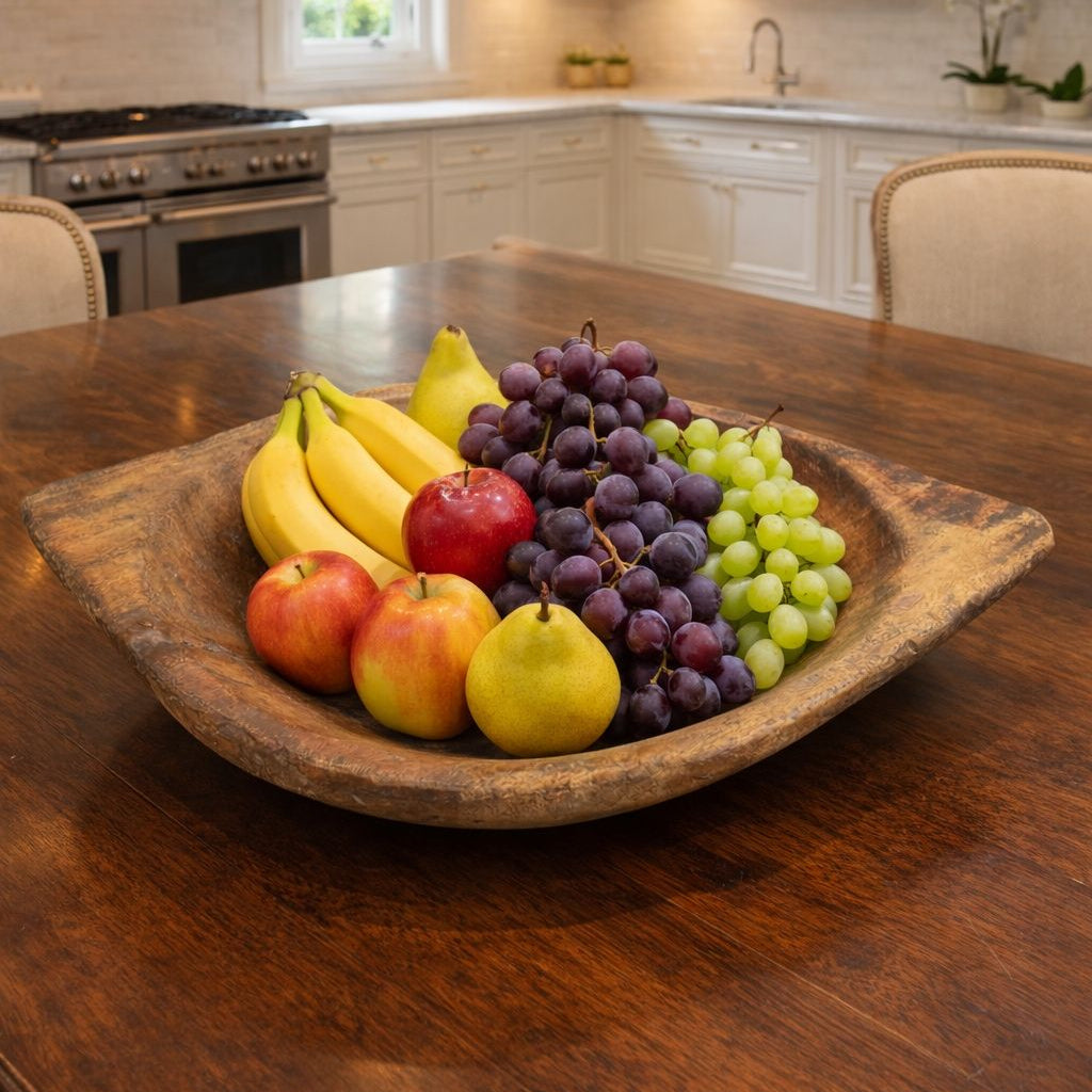 Hand-Carved Wooden Bowl