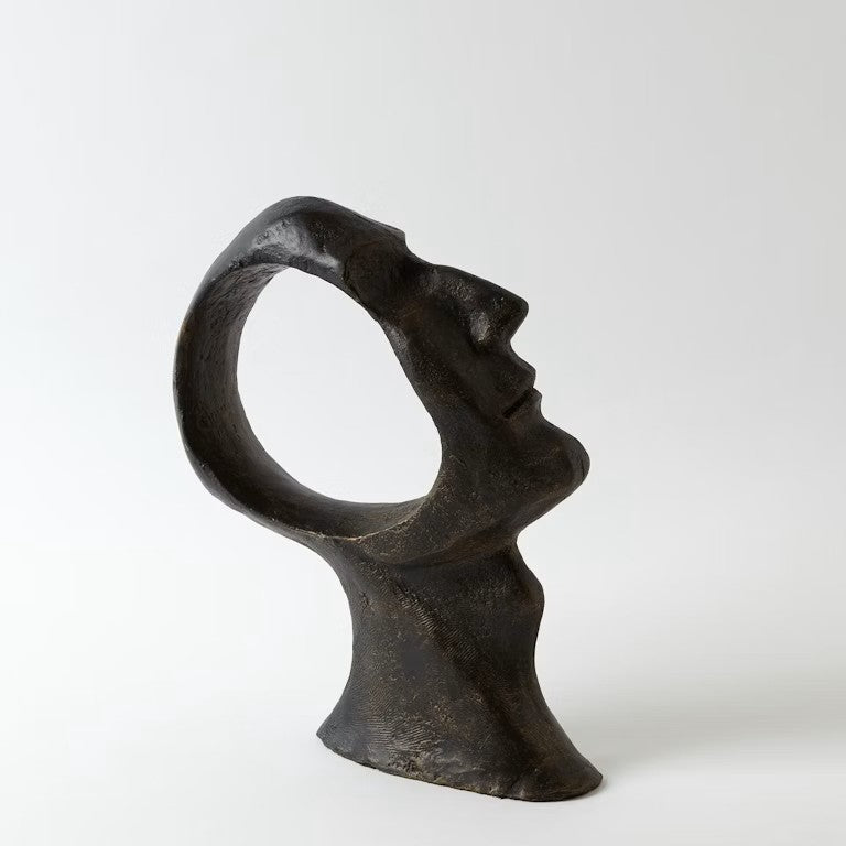 Hollow Head Man Sculpture