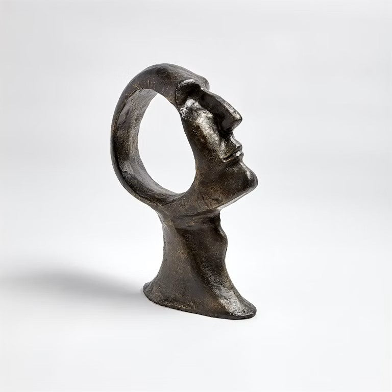 Hollow Head Man Sculpture