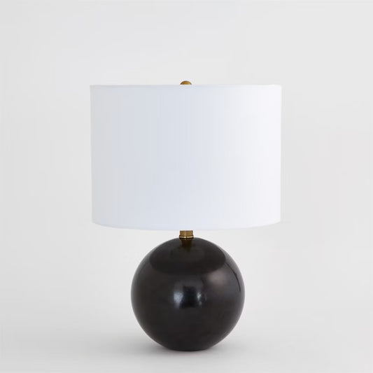 Marble Sphere Lamp - Black