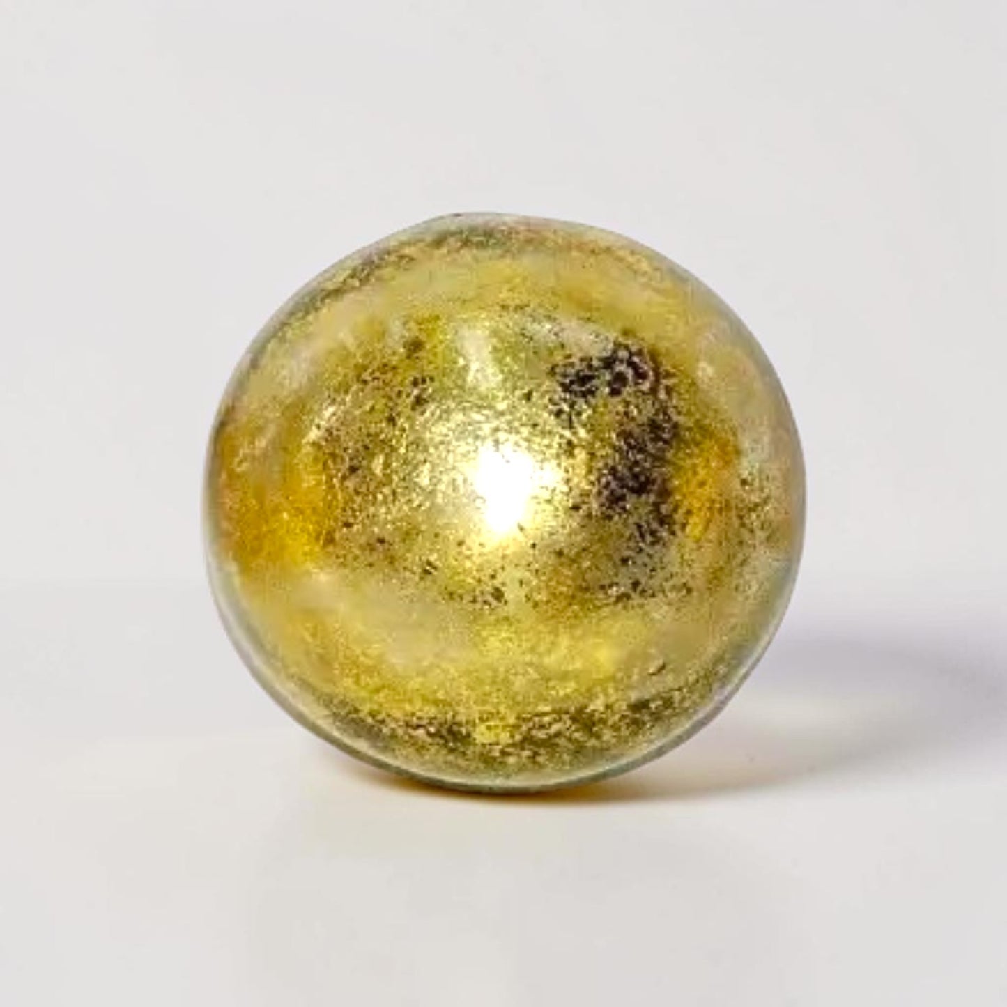 Recycled Glass Balls - Set of 6 - Gold
