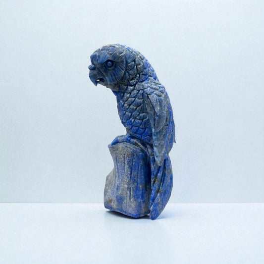 2.4" Natural Lapis Parrot Gemstone Carving
