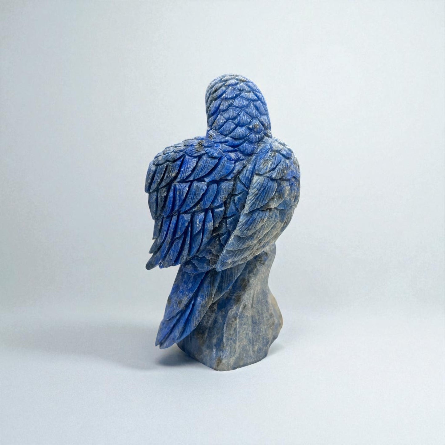 2.4" Natural Lapis Parrot Gemstone Carving