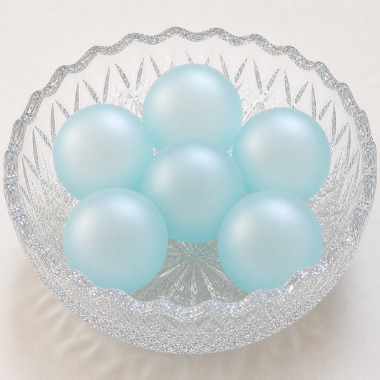 Recycled Glass Balls - Set of 6 - Frosted