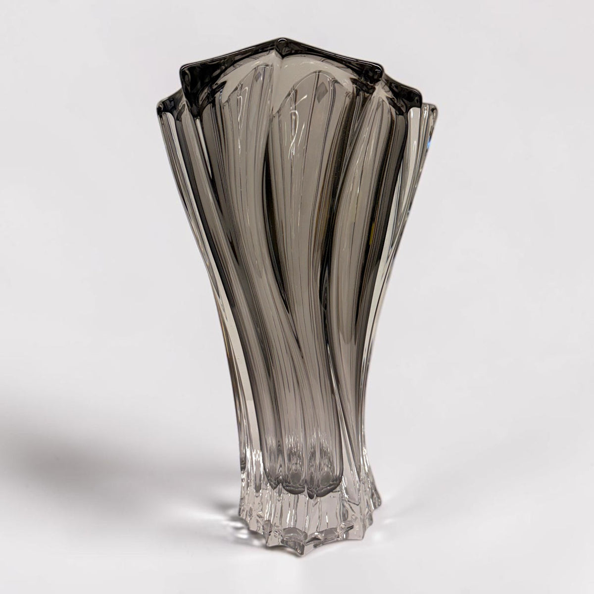 Grey Bohemian Crystal Flower Vase