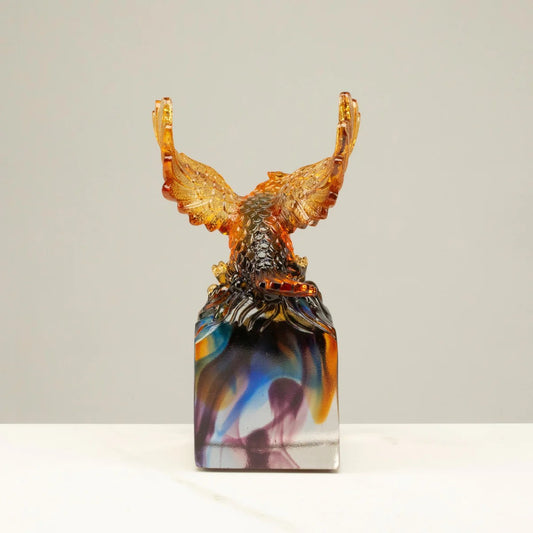 Majestic Eagle Crystal Carving