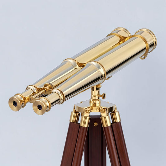 Floor Standing Admiral’s Solid Brass Binoculars - 62”