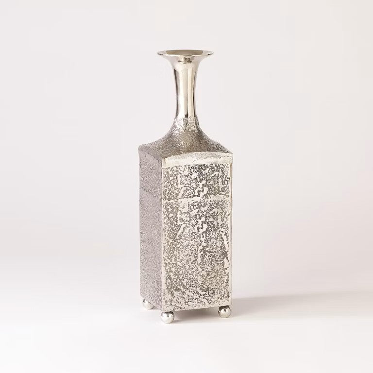 Aluminum Bottle Vase - Nickel - Lg