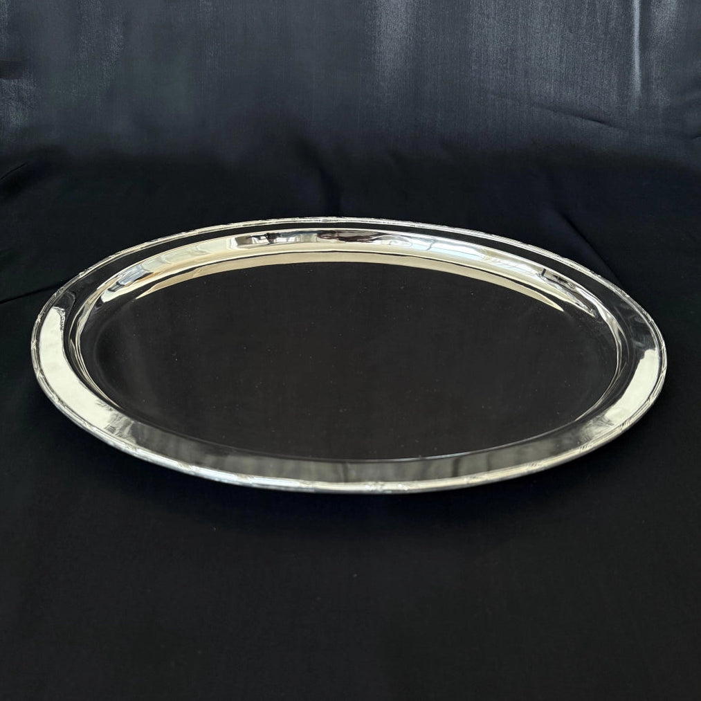 Luxury Silver Plated Brass Oval Serving Tray