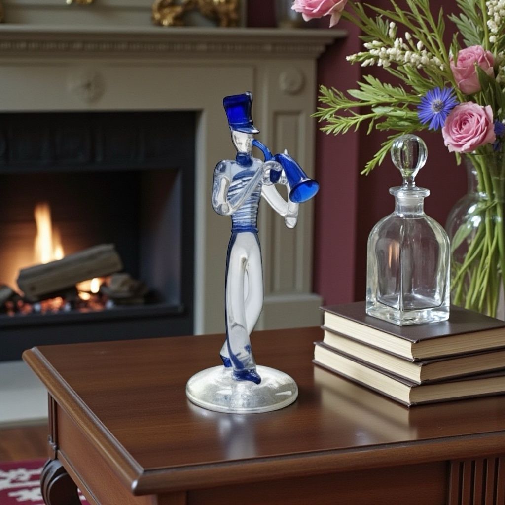 Vintage Murano Barovier Seguso Ferro Musician Figurine