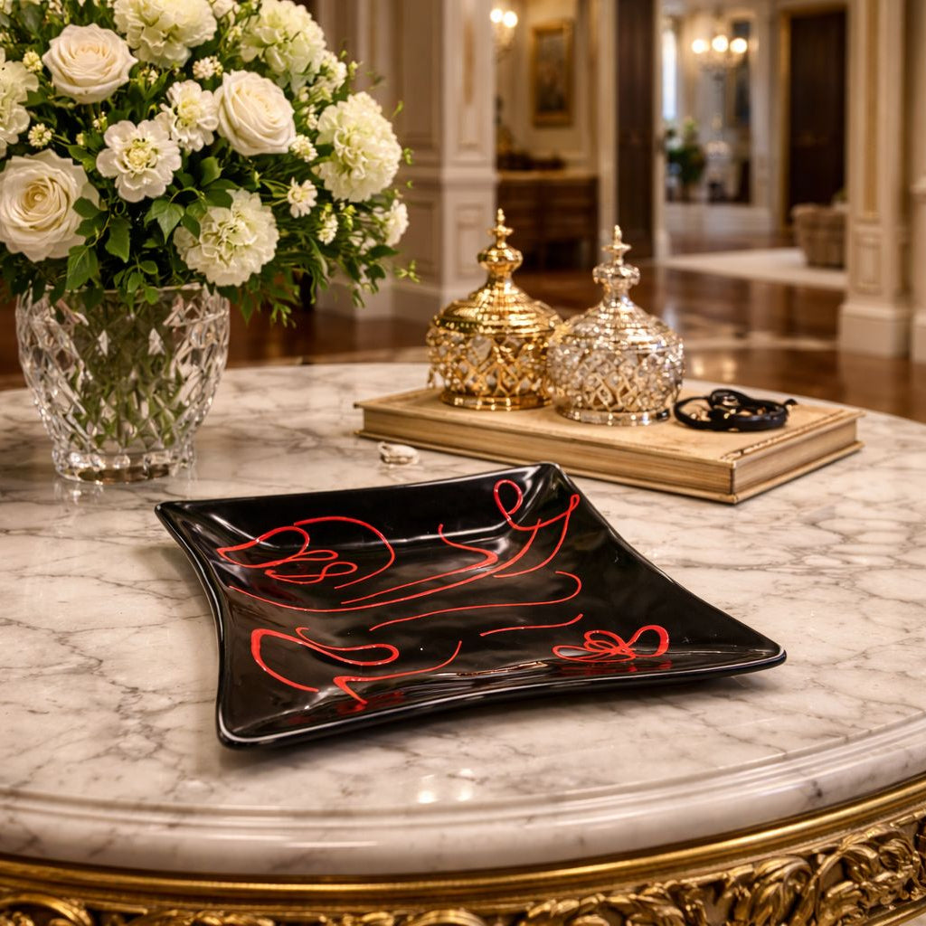 Custom-Made Glass Fused Square Plate