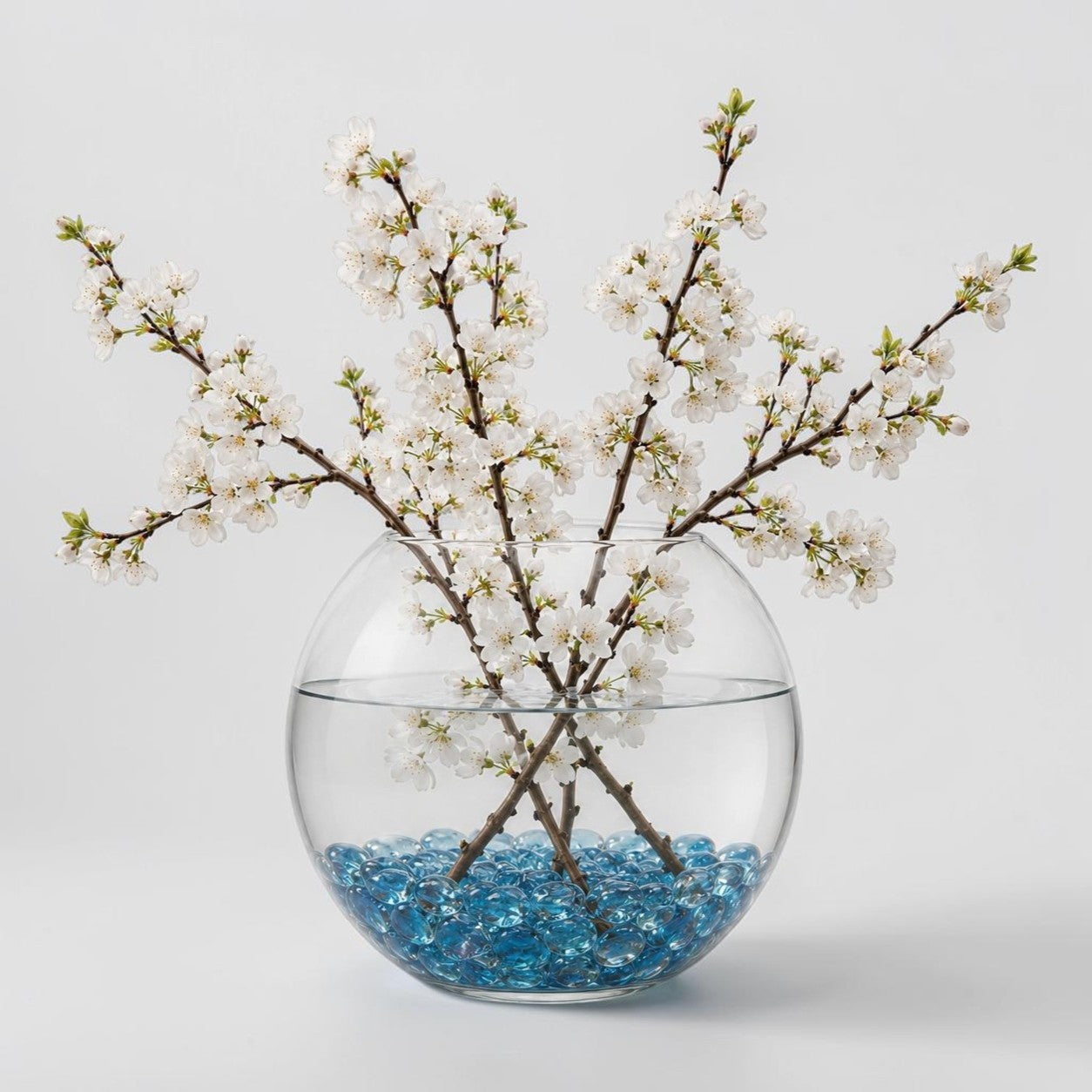 Light Blue - Decorative Flat Glass Marble Vase Filler