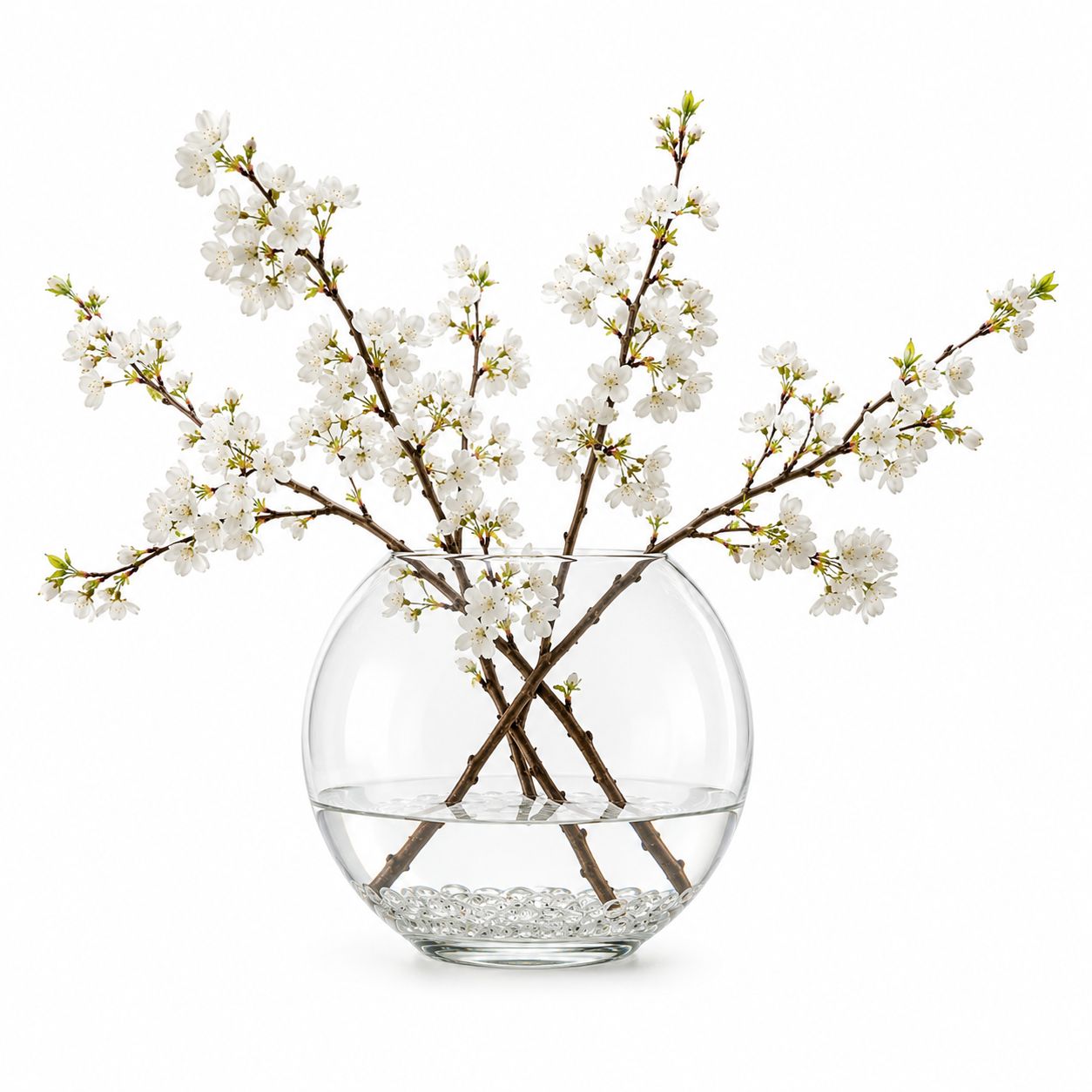 37” Artificial Cherry Blossom Branch - Soft White
