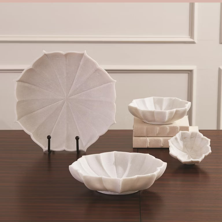 Marble Petal Bowl - Med