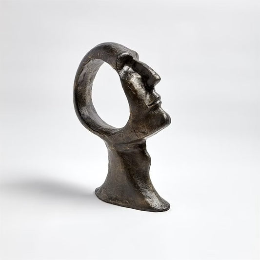 Hollow Head Man Sculpture