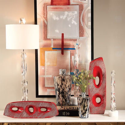Confetti Shoulder Vase - Black/Beige - Sm