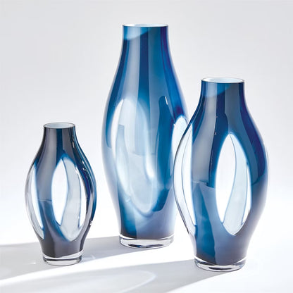 Fly Through Vase - Night Blue - Med