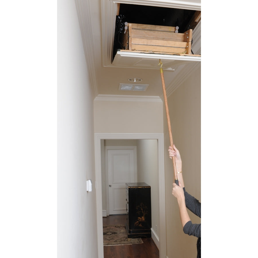 Attic Ease Ladder Pull System Kit - Brass Finish - Lion's Head Pull Ring