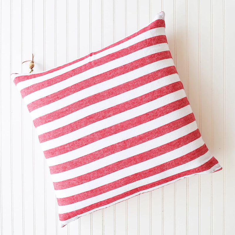 Red & White Stripe Pillow