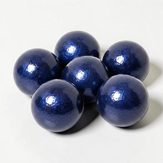 Capiz Balls - Set of 6 - Solid Blue