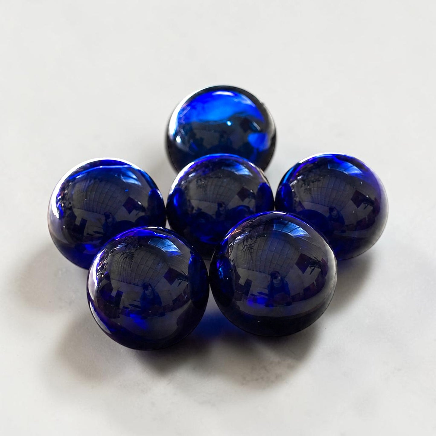 Recycled Glass Balls - Set of 6 - Blue