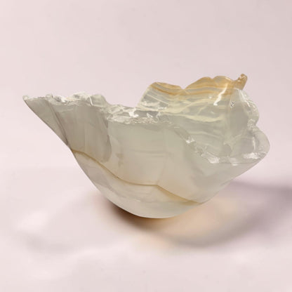 Light Colored Mexican Onyx Freeform Bowl - Large Bowl