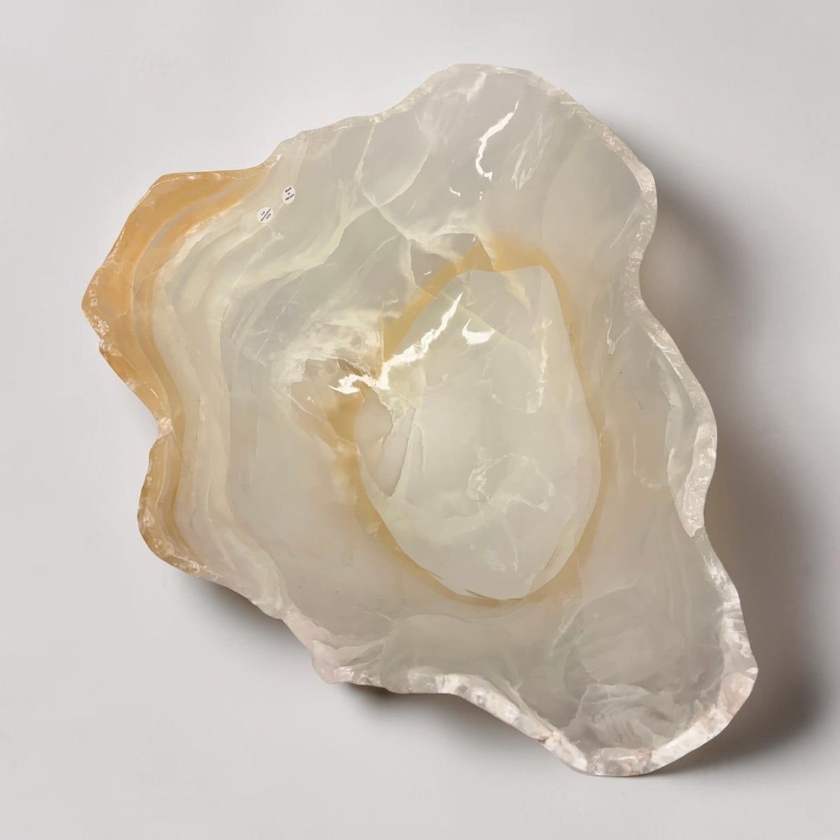 Light Colored Mexican Onyx Freeform Bowl - Large Bowl