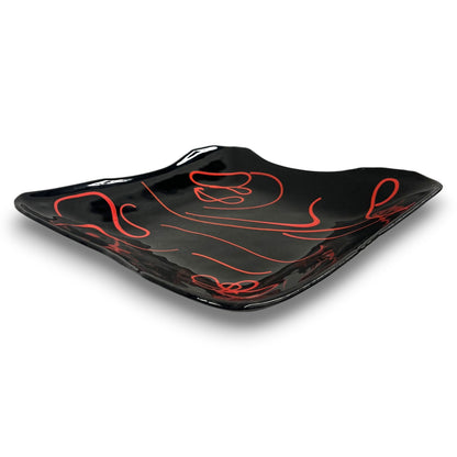 Custom-Made Glass Fused Square Plate