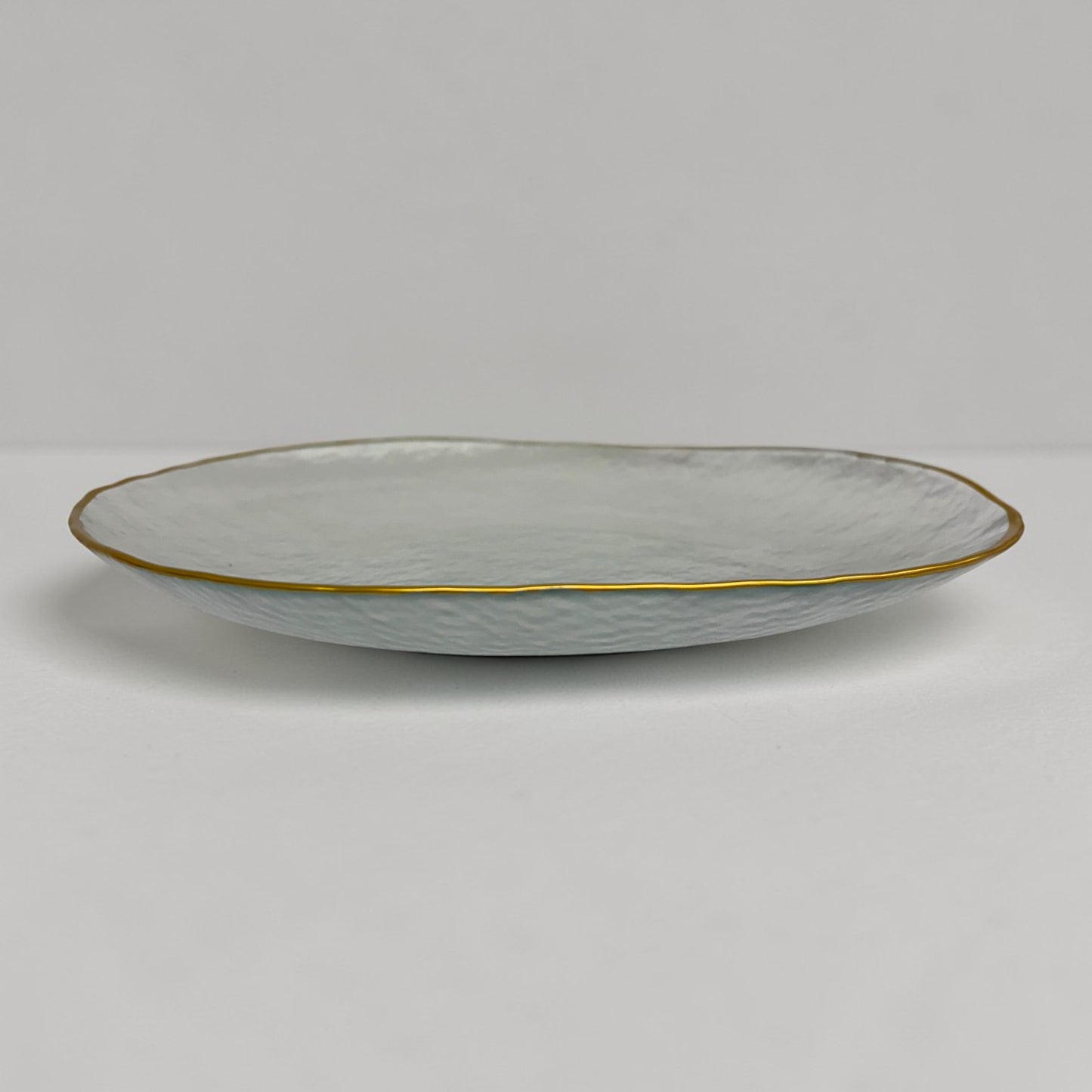 Gold Trim Glass Dinner Plates (Set of 6)