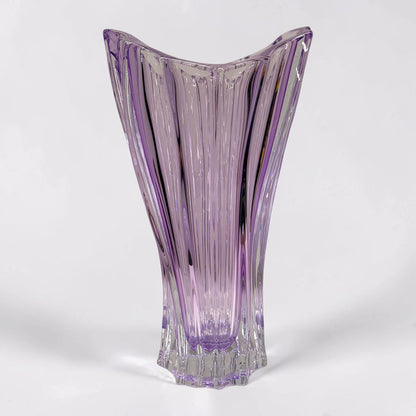 Purple Bohemian Crystal Flower Vase