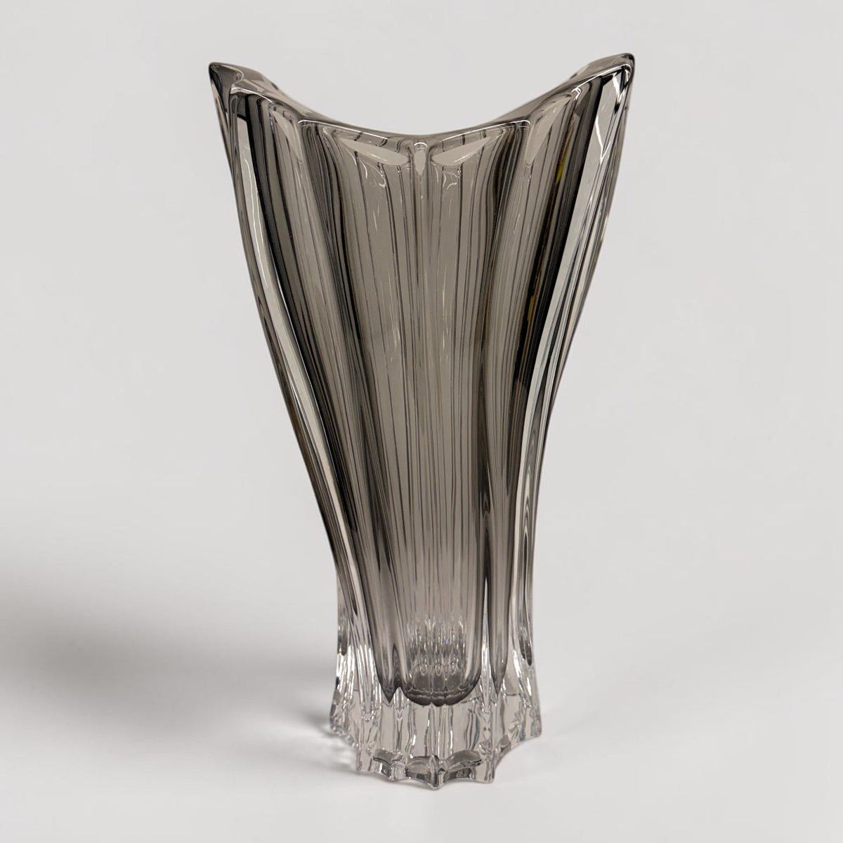 Grey Bohemian Crystal Flower Vase