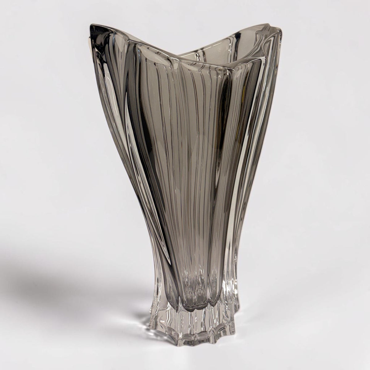 Grey Bohemian Crystal Flower Vase