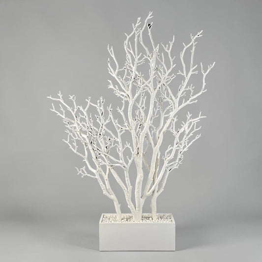 White Dormant Tree w/ Pot