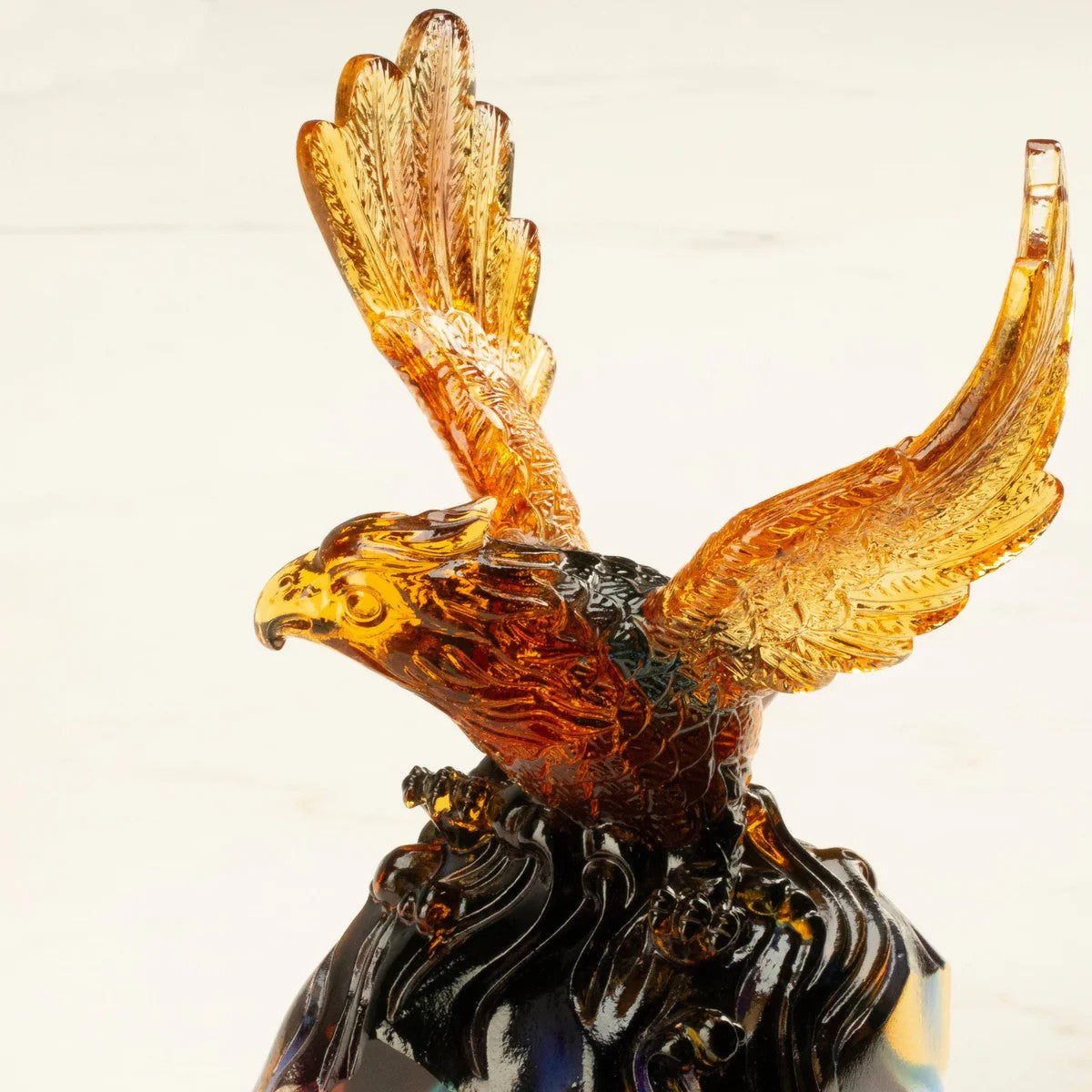 Majestic Eagle Crystal Carving