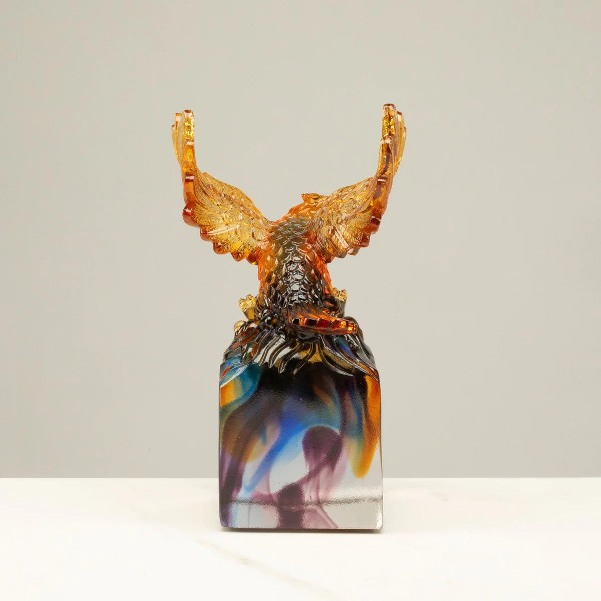 Majestic Eagle Crystal Carving