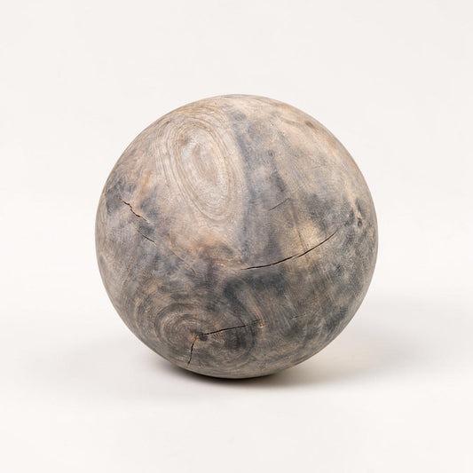 Hand Carved Mango Wood Spheres - Set of 6