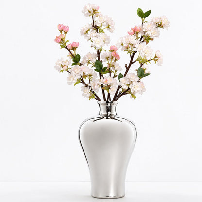 Silver Shine Prunus Vase