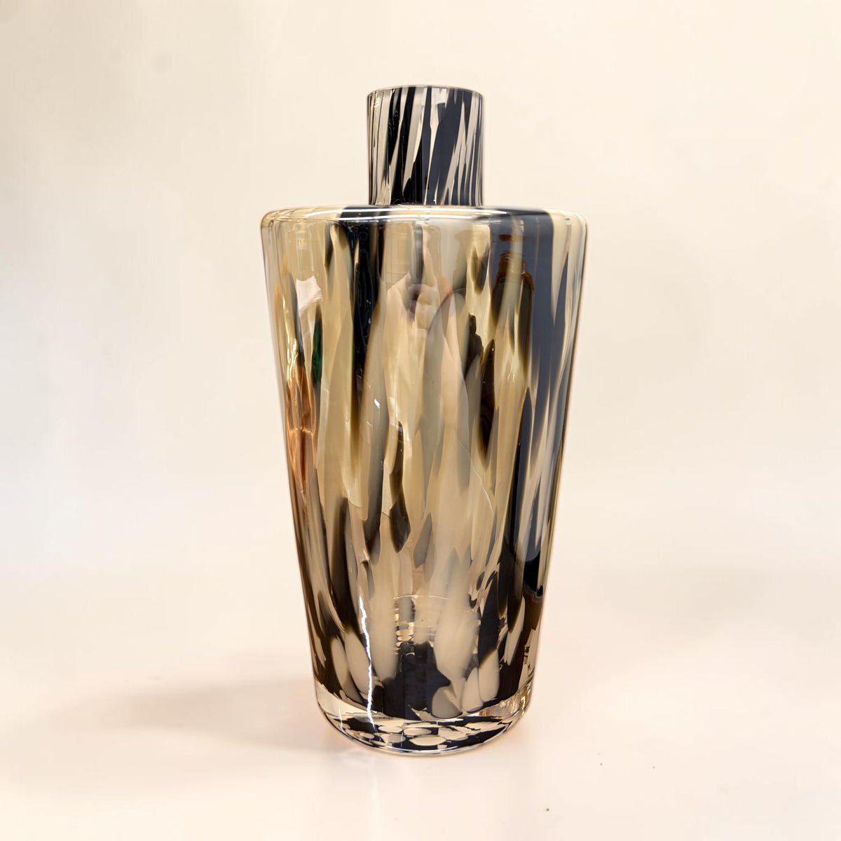 Confetti Shoulder Vase - Black/Beige - Sm