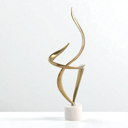 Swirl Sculpture - Antique Brass